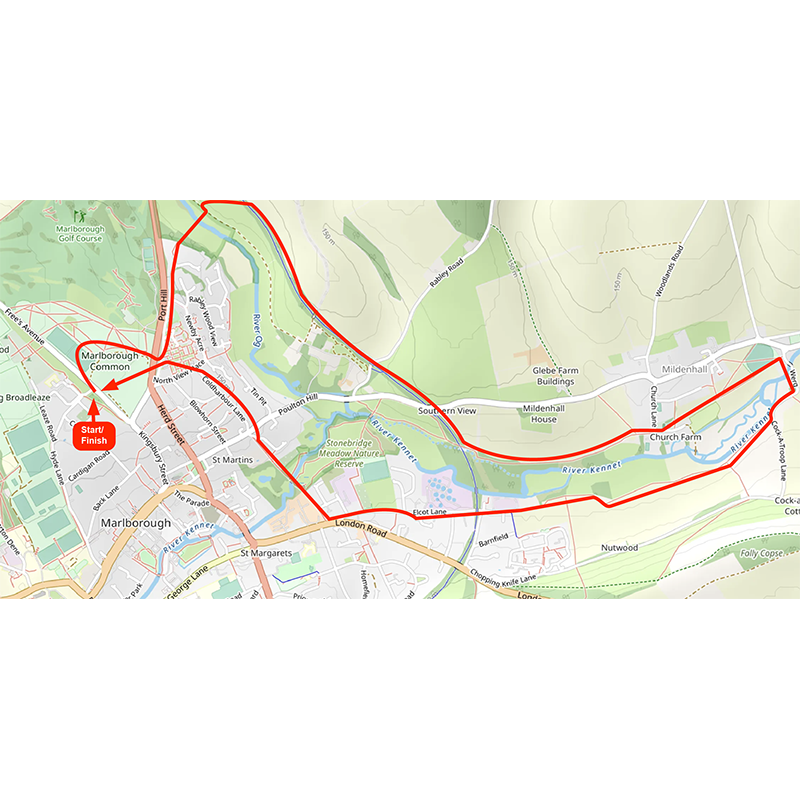 Thumbnail map image of the Minal Marathon Route map.
